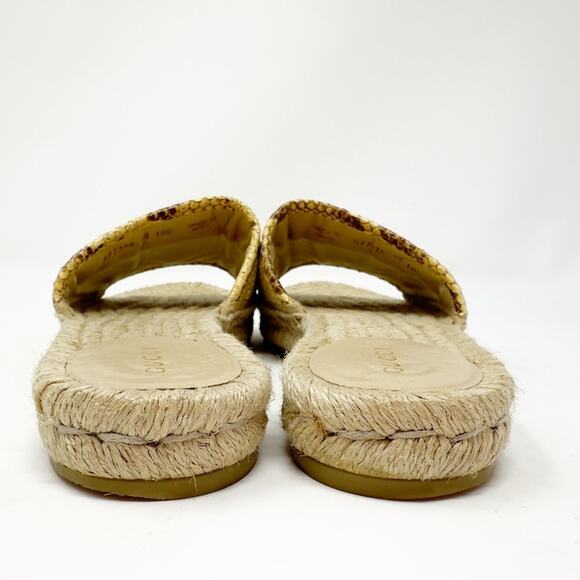 Gucci GG Marmont Raffia Espadrille Slides Size 38 - Picture 3 of 11